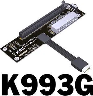 JMT ADT-K993G PCIE 5.0 X4 to OCuLink SFF-8611 External Dock Adapter Compatible with NUC STX ITX Motherboard Mini PC (K993G-50cm) JMT ADT-K993G PCIE 5.0 X4 to OCuLink SFF-8611 External Dock Adapter Compatible with NUC STX ITX Motherboard Mini PC (K993G-50cm)