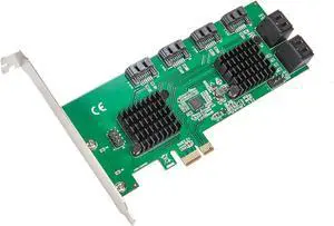 Syba 8 Port SATA III to PCIe 3.0 x1 Non-RAID Expansion Card Dual ASM1064 Low Profile Bracket,SD-PEX40163 Syba 8 Port SATA III to PCIe 3.0 x1 Non-RAID Expansion Card Dual ASM1064 Low Profile Bracket,SD-PEX40163