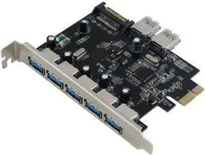 Sedna - PCI Express USB 3.0 7 Port Adapter (Support Win 8 Uasp, Super Fast Speed), SATA Power Connector Sedna - PCI Express USB 3.0 7 Port Adapter (Support Win 8 Uasp, Super Fast Speed), SATA Power Connector