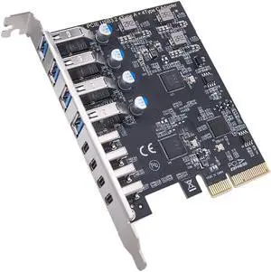 JMT PCI-E 4X to 8Ports Expansion Card 4Port USB-C + 4 Type-A 10Gbps+10Gbps MCA912 for Full Height Baffle PC Desktop JMT PCI-E 4X to 8Ports Expansion Card 4Port USB-C + 4 Type-A 10Gbps+10Gbps MCA912 for Full Height Baffle PC Desktop