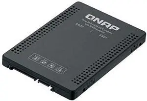 Qnap Systems 6.35 cm 2.5 Inch SATA to Dual M.2 2280 SATA Drive Adapter Hardware RAID 0/1 JBOD Individual Disk Modes, QDA-A2MAR Qnap Systems 6.35 cm 2.5 Inch SATA to Dual M.2 2280 SATA Drive Adapter Hardware RAID 0/1 JBOD Individual Disk Modes, QDA-A2MAR