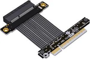 JMT ADT-K82S PCIE5.0 x4 to x8 Extension Adapter Gen5 128Gbps High Speed Support Network Card, Hard Drive, USB Card (15CM,K82SF-BK) JMT ADT-K82S PCIE5.0 x4 to x8 Extension Adapter Gen5 128Gbps High Speed Support Network Card, Hard Drive, USB Card (15CM,K82SF-BK)