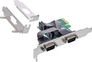 InLine PCIe Interface Card 2X Serial RS-232 COM Port AX99100 Low Profile for Windows & Linux 76619D InLine PCIe Interface Card 2X Serial RS-232 COM Port AX99100 Low Profile for Windows & Linux 76619D