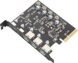 High Speed USB3.2 Gen2 PCIE to Type C Expansion Card, PCI Express Adapter Card for 7 8 10, Easy Plug and Play High Speed USB3.2 Gen2 PCIE to Type C Expansion Card, PCI Express Adapter Card for 7 8 10, Easy Plug and Play