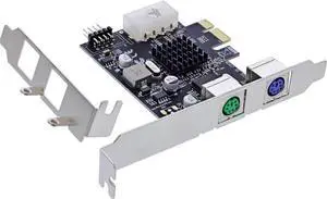 InLine PCIe Interface Card, 2 x PS/2, USB 2.0 Internal Post Plug, Keyboard & Mouse Adapter, MCS9990, 76620P InLine PCIe Interface Card, 2 x PS/2, USB 2.0 Internal Post Plug, Keyboard & Mouse Adapter, MCS9990, 76620P