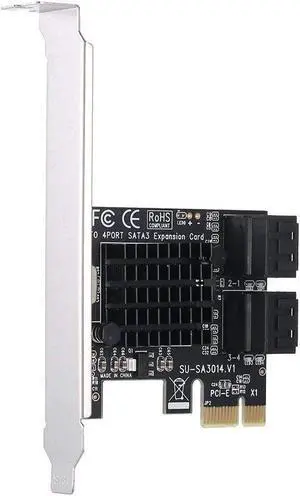 PCIE to SATA Card PCI-E Adapter PCI Express to SATA3.0 Expansion Card 4Port SATA III 6G for SSD HDD PCIE to SATA Card PCI-E Adapter PCI Express to SATA3.0 Expansion Card 4Port SATA III 6G for SSD HDD