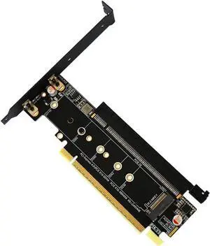 JMT PCIe 4.0 x16 to PCIe x8 + 2* M.2 Mkey Splitter Card Support X8X4X4 PCIe-Bifurcation Compatible with NVMe M Key 2230 2242 2260 2280 22110 SSD (PCB Board) JMT PCIe 4.0 x16 to PCIe x8 + 2* M.2 Mkey Splitter Card Support X8X4X4 PCIe-Bifurcation Compatible with NVMe M Key 2230 2242 2260 2280 22110 SSD (PCB Board)