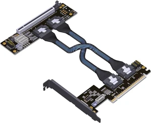 JMT ADT-F34B-F35B PCIE 4.0 x16 to x16 Extension Card Graphics Card Splitter Support 1 to 1/2 Motherboard Bifurcation (F34B-F35B-50cm) JMT ADT-F34B-F35B PCIE 4.0 x16 to x16 Extension Card Graphics Card Splitter Support 1 to 1/2 Motherboard Bifurcation (F34B-F35B-50cm)