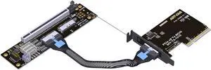 JMT ADT-R89M-F37C PCIe 4.0 x8 to x16 Extension Card 128Gbps MCIO External Chassis Supports 2U/4U Chassis (50CM) JMT ADT-R89M-F37C PCIe 4.0 x8 to x16 Extension Card 128Gbps MCIO External Chassis Supports 2U/4U Chassis (50CM)