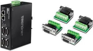 Bundle:TRENDnet 4-Port Fast Ethernet Industrial Modbus Gateway, TI-M42 + TRENDnet RS232 to RS422 RS485 Converter Adapter (4- Pack), Serial Port Data Converter, TI-S400 Bundle:TRENDnet 4-Port Fast Ethernet Industrial Modbus Gateway, TI-M42 + TRENDnet RS232 to RS422 RS485 Converter Adapter (4- Pack), Serial Port Data Converter, TI-S400