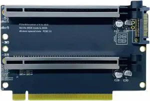 PCIE X16 to PCIE X8X8 Expansion Card PCIExpress3.0 x16 Adapters Card Power PCIEX16 Card PCIE X16 to PCIE X8X8 Expansion Card PCIExpress3.0 x16 Adapters Card Power PCIEX16 Card