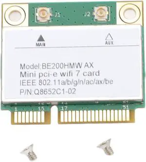 Mini PCI E 7 Card, 8774Mbps 2 Band 2.4G 5G Gigabit Network Card Mini PCIE Interface Adapter with Bluetooth 5.4 BE200HMW for PC (No Antenna) Mini PCI E 7 Card, 8774Mbps 2 Band 2.4G 5G Gigabit Network Card Mini PCIE Interface Adapter with Bluetooth 5.4 BE200HMW for PC (No Antenna)