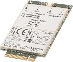4G Module Card, 77W968 DW5821e CAT16 1GBPS Networking Card, Support Support E eSIM Network Card for Laptop 4G Module Card, 77W968 DW5821e CAT16 1GBPS Networking Card, Support Support E eSIM Network Card for Laptop