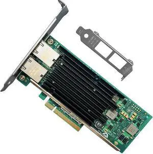 10GbE RJ45 Network Card Compatible with X540-T2 PCIe Ethernet Card with X540 Controller, 2 Ports 10GBASE-T RJ45, PCIe 2.0, SR-IOV Jumbo Frames PXE iSCSI PCI Network Adapter 10GbE RJ45 Network Card Compatible with X540-T2 PCIe Ethernet Card with X540 Controller, 2 Ports 10GBASE-T RJ45, PCIe 2.0, SR-IOV Jumbo Frames PXE iSCSI PCI Network Adapter