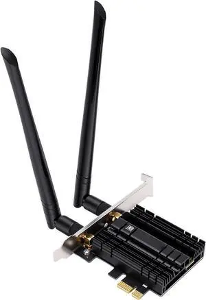 banapoy PCIe WiFi Card for NGW, Bluetooth 5.4 6G 5G 2.4G 3 Band 5800Mbps M.2 NGFF Desktop PC Network Card with Dual Antennas banapoy PCIe WiFi Card for NGW, Bluetooth 5.4 6G 5G 2.4G 3 Band 5800Mbps M.2 NGFF Desktop PC Network Card with Dual Antennas