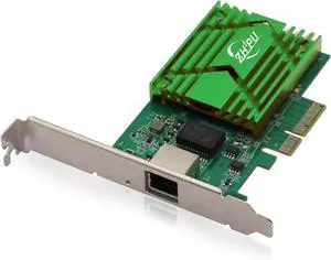 PCIex4 10G RJ45 Ethernet Network Adapter, Single-Port RJ45 NIC Network Card, 10/100/1000M/2.5G/5G/10Gbps Data Rate, Support Windows Server/Windows/Linux/Ubuntu, Green PCIex4 10G RJ45 Ethernet Network Adapter, Single-Port RJ45 NIC Network Card, 10/100/1000M/2.5G/5G/10Gbps Data Rate, Support Windows Server/Windows/Linux/Ubuntu, Green