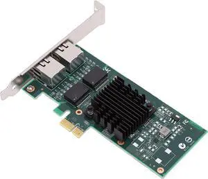 1GB Network Card, PCI Express 2.0 X1 Dual Port RJ45 Gigabit Ethernet Adapter with Gold Plated Connectors, for Controller Support 82576 1GB Network Card, PCI Express 2.0 X1 Dual Port RJ45 Gigabit Ethernet Adapter with Gold Plated Connectors, for Controller Support 82576
