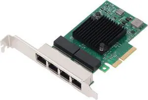 Gigabit Ethernet Network Card, RJ45 PCIe X4 Gigabit Network Interface IEEE 802.3AB Standard 1000Mbps Card with 8 LED Indicators for Desktop PC Gigabit Ethernet Network Card, RJ45 PCIe X4 Gigabit Network Interface IEEE 802.3AB Standard 1000Mbps Card with 8 LED Indicators for Desktop PC