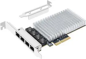 Quad-Port 2.5gb Gigabit Network Card with RTL8125B PCIe X4 Ethernet Adapter 4*RJ45 Port LAN INC Cards Support ESXi, Soft Routing, PXE Boot, Network Aggregation Server Quad-Port 2.5gb Gigabit Network Card with RTL8125B PCIe X4 Ethernet Adapter 4*RJ45 Port LAN INC Cards Support ESXi, Soft Routing, PXE Boot, Network Aggregation Server