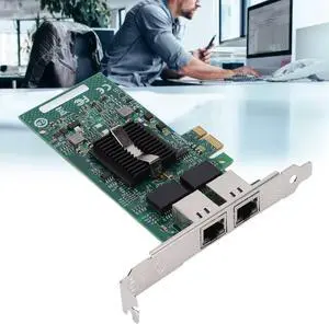 Gigabit Dual Port Network Card with 82576GB Chip PCIE X1, Ethernet Card with Electric Port Suitable for Desktop Computer Office Workstation Use Gigabit Dual Port Network Card with 82576GB Chip PCIE X1, Ethernet Card with Electric Port Suitable for Desktop Computer Office Workstation Use