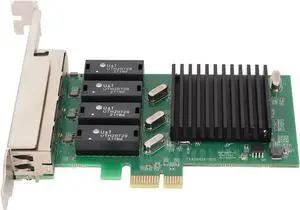 4 Port PCIe Gigabit Network Card, 1000Mbps PCI Express Ethernet Adapter, Express 1.1 Gigabit Ethernet Card for Server Desktop Computer for for Vista for 4 Port PCIe Gigabit Network Card, 1000Mbps PCI Express Ethernet Adapter, Express 1.1 Gigabit Ethernet Card for Server Desktop Computer for for Vista for