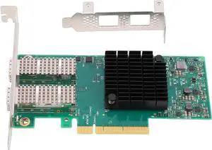 Dual Port Server Network Card, 10Gbps High Speed, Low Latency, MCX4121A XCAT, PCIe x8, Network Adapter with Short Bracket, for Desktop Dual Port Server Network Card, 10Gbps High Speed, Low Latency, MCX4121A XCAT, PCIe x8, Network Adapter with Short Bracket, for Desktop
