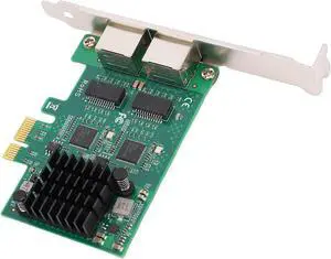 CUIFATI Gigabit Network Card, Dual RJ45 Port 10 100 1000Mbps Wired Ethernet Adapter with Gold Plated Connector and Heatsink, for Desktop PC CUIFATI Gigabit Network Card, Dual RJ45 Port 10 100 1000Mbps Wired Ethernet Adapter with Gold Plated Connector and Heatsink, for Desktop PC