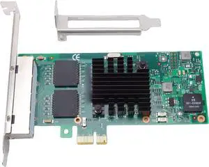 ciciglow PCI Express Network Card, Support for 350AM4 Chip 1Gbps 4 RJ45 Ports PCIE 2.1 X1 Network Adapter with Low Profile Brackets, for Server Desktop PC Industrial Applications ciciglow PCI Express Network Card, Support for 350AM4 Chip 1Gbps 4 RJ45 Ports PCIE 2.1 X1 Network Adapter with Low Profile Brackets, for Server Desktop PC Industrial Applications