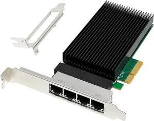 4 Port 2.5Ghz PCIe Networking Card with I226 Controller for Servers and Desktops Supports 2500BASE 4 Port 2.5Ghz PCIe Networking Card with I226 Controller for Servers and Desktops Supports 2500BASE