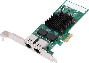 Gigabit Ethernet Server Adapter, Dual RJ45 Ports Network Card with 82571 Controller, Gold Plated Connectors, Compatible with Freebsd VMware Gigabit Ethernet Server Adapter, Dual RJ45 Ports Network Card with 82571 Controller, Gold Plated Connectors, Compatible with Freebsd VMware