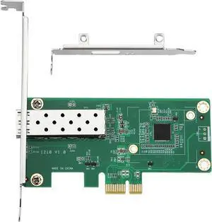 PCIe Gigabit SFP Network Adapter with RJ45 Port Compatible with I210 Chipset Single Port Fiber LAN Card with LC Interface for Desktop and Server High Speed Ethernet PCIe Gigabit SFP Network Adapter with RJ45 Port Compatible with I210 Chipset Single Port Fiber LAN Card with LC Interface for Desktop and Server High Speed Ethernet