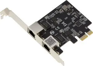KALEA-INFORMATIQUE PCIe 2.5 LAN Dual Gigabit ETHERNET 10 100 1000 2500 1G 2.5G 2 RJ45 Ports. REALTEK RTL8125 CHIPSET KALEA-INFORMATIQUE PCIe 2.5 LAN Dual Gigabit ETHERNET 10 100 1000 2500 1G 2.5G 2 RJ45 Ports. REALTEK RTL8125 CHIPSET
