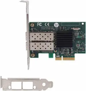 Dual Port Gigabit Network Card A for 82576EB, PCI E X4 Network Card, Gold Plated Interface with Thickened Metal Heat Sink, 10/100/1000 Mbps Fast Dual Port Gigabit Network Card A for 82576EB, PCI E X4 Network Card, Gold Plated Interface with Thickened Metal Heat Sink, 10/100/1000 Mbps Fast