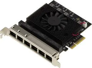 KALEA-INFORMATIQUE PCIe 6 Port 2.5 LAN Gigabit Ethernet 10 100 1000 2500 1G 2.5G RJ45 Network Controller Card with Realtek RTL8125 Chipset KALEA-INFORMATIQUE PCIe 6 Port 2.5 LAN Gigabit Ethernet 10 100 1000 2500 1G 2.5G RJ45 Network Controller Card with Realtek RTL8125 Chipset