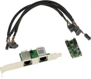 KALEA-INFORMATIQUE M.2 Board 2 GIGABIT ETHERNET LAN Ports for PCIe, M or B+M Key M2 Port - Dual chipset Realtek RTL8111H KALEA-INFORMATIQUE M.2 Board 2 GIGABIT ETHERNET LAN Ports for PCIe, M or B+M Key M2 Port - Dual chipset Realtek RTL8111H