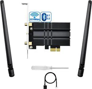 New 2024 WiFi Card for Desktop PC,AX210NGW PCIe WiFi Card-WiFi 6E,WPA3,Bluetooth 5.3,802.11ax with MU-MIMO,OFDMA,Dual Band for Desktops,Supports Windows 11, 10 (64bit) Only New 2024 WiFi Card for Desktop PC,AX210NGW PCIe WiFi Card-WiFi 6E,WPA3,Bluetooth 5.3,802.11ax with MU-MIMO,OFDMA,Dual Band for Desktops,Supports Windows 11, 10 (64bit) Only