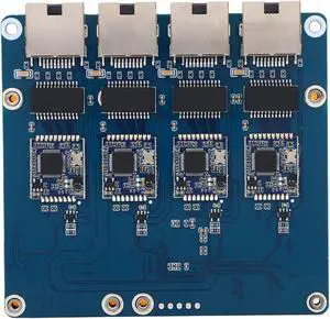 Yunseity PCIe to 4 2.5G ETH Board, Plug and Play RTL8156 Chipset with Top Bottom Mounting Options, for Rasp Pi 5 Device 10/100/1000/2500Mbps Yunseity PCIe to 4 2.5G ETH Board, Plug and Play RTL8156 Chipset with Top Bottom Mounting Options, for Rasp Pi 5 Device 10/100/1000/2500Mbps