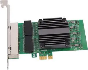 SUNGOOYUE PCIe X1 4 Port Network Card, Gigabit Ethernet Adapter with 82571 Chip and 4 RJ45 Ports, for Industrial PCs and Servers SUNGOOYUE PCIe X1 4 Port Network Card, Gigabit Ethernet Adapter with 82571 Chip and 4 RJ45 Ports, for Industrial PCs and Servers