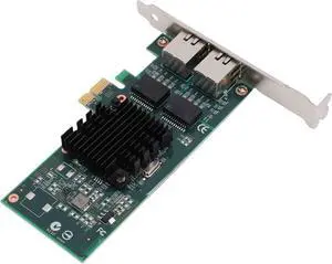 Cuifati 1Gb Network Card, Dual RJ45 Ports Gigabit Ethernet Adapter with 82576 Controller and Low Profile Bracket, for PCI Express 2.0 X1 Interface Cuifati 1Gb Network Card, Dual RJ45 Ports Gigabit Ethernet Adapter with 82576 Controller and Low Profile Bracket, for PCI Express 2.0 X1 Interface