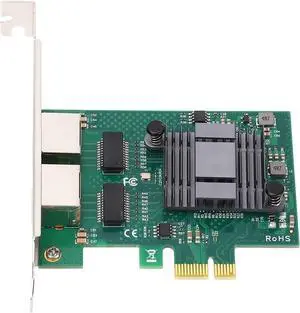 PCIe Network Card with Dual Ports for High Speed Ethernet Connectivity 10/100/1000Mbps for Desktops and Servers, Low Profile Design PCIe Network Card with Dual Ports for High Speed Ethernet Connectivity 10/100/1000Mbps for Desktops and Servers, Low Profile Design