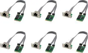 6X Mini PCIE Network Card M.2 A+E to RTL8111F Gigabit Ethernet Card Single Port RJ45 Ethernet Network Card 6X Mini PCIE Network Card M.2 A+E to RTL8111F Gigabit Ethernet Card Single Port RJ45 Ethernet Network Card
