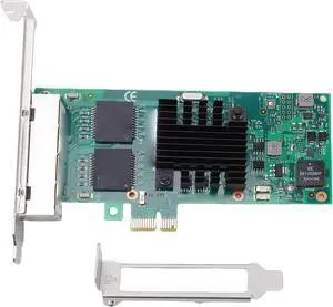 Yunseity Gigabit Ethernet NIC Card, 4 Port RJ45 PCI Express 2.1 Network Adapter with 82580 Chipset for Server Desktop Industrial Applications Yunseity Gigabit Ethernet NIC Card, 4 Port RJ45 PCI Express 2.1 Network Adapter with 82580 Chipset for Server Desktop Industrial Applications