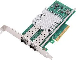 LICAEVEY 10GB PCIe X8 Fiber Optic Network Card, Dual SFP Ports Ethernet Adapter with 82599 Chip Support, for Wins VMware Server Systems LICAEVEY 10GB PCIe X8 Fiber Optic Network Card, Dual SFP Ports Ethernet Adapter with 82599 Chip Support, for Wins VMware Server Systems