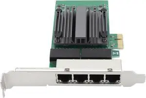 100/1000Mbps Gigabit Ethernet PCI Express Network Card, 4 RJ45 Ports Gigabit Ethernet Server Adapter for 82571 Chip, Network Card with 8 LED Indicators 100/1000Mbps Gigabit Ethernet PCI Express Network Card, 4 RJ45 Ports Gigabit Ethernet Server Adapter for 82571 Chip, Network Card with 8 LED Indicators
