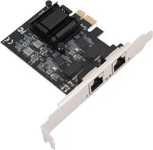 Gugxiom 2.5G Base T PCIe Network Card with RTL8125B, Dual Port RJ45 LAN Ethernet Adapter, 2500/1000/100Mbps, Support PXE, for PC Server Gugxiom 2.5G Base T PCIe Network Card with RTL8125B, Dual Port RJ45 LAN Ethernet Adapter, 2500/1000/100Mbps, Support PXE, for PC Server