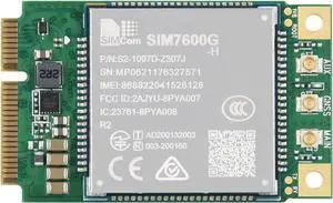Original SIM7600G-H-PCIE SIMCom 4G LTE Cat-4 Module Global Coverage with GNSS Support Mini-PCIe Connector LTE-TDD LTE-FDD HSPA+ GSM GPRS Edge @XYGStudy (SIM7600G-H-PCIE) Original SIM7600G-H-PCIE SIMCom 4G LTE Cat-4 Module Global Coverage with GNSS Support Mini-PCIe Connector LTE-TDD LTE-FDD HSPA+ GSM GPRS Edge @XYGStudy (SIM7600G-H-PCIE)