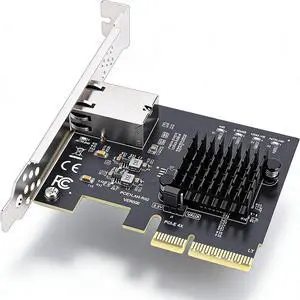 PCIe 4X 10Gbps Network Card, Gigabit Ethernet Adapter with Stable Controller and Multi System Support, for Desktop Server NAS Data Center PCIe 4X 10Gbps Network Card, Gigabit Ethernet Adapter with Stable Controller and Multi System Support, for Desktop Server NAS Data Center