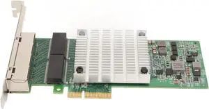PCIEx4 Card, 4 Port Gigabit Network Adapter with for I350 Chip, Large Heat Sink, RJ 45 Interface, for Servers and Desktop Computers PCIEx4 Card, 4 Port Gigabit Network Adapter with for I350 Chip, Large Heat Sink, RJ 45 Interface, for Servers and Desktop Computers