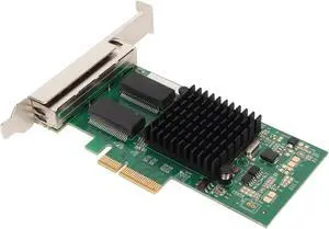 Pcie Network Card, 4 10/100/1000Mbps RJ45 Ports, with Bracket, PCI Express 2.0 5 Gts Gigabit Ethernet Card for Server Desktop Computer, Desktop Network Card Pcie Network Card, 4 10/100/1000Mbps RJ45 Ports, with Bracket, PCI Express 2.0 5 Gts Gigabit Ethernet Card for Server Desktop Computer, Desktop Network Card