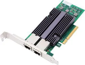 Sanpyl 10Gb PCIE X8 Network Card Dual RJ45, fit for BT2 | PCIe V2.1 | Low Power Consumption Ethernet Card for Wins 11 10fB/7/Wins Server 2025 2022 2019 2016 2012 Sanpyl 10Gb PCIE X8 Network Card Dual RJ45, fit for BT2 | PCIe V2.1 | Low Power Consumption Ethernet Card for Wins 11 10fB/7/Wins Server 2025 2022 2019 2016 2012